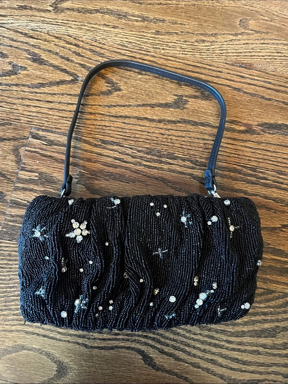 STAUD Starry Night Bean Gathered Crystal-embellished Beaded Bag - Picture 4 of 7